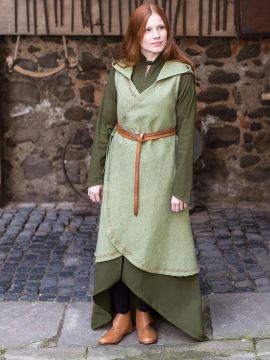 Dala cotton wrap dress lime green