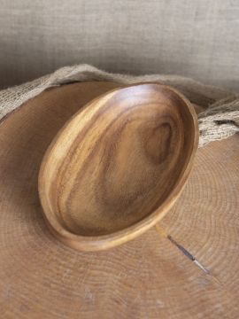 oval wooden bowl 30 cm