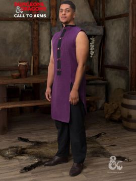 D&D Wizard sleeveless tunic purple/black