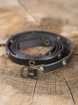 Black leather wrap bracelet