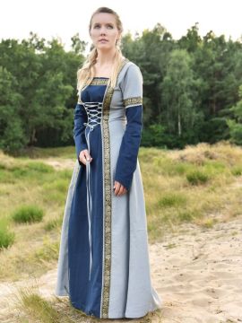 Medieval dress Eleanor blue