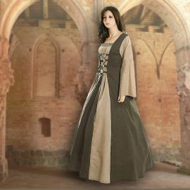 Dress Fabienne olive-sand