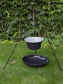 Fire pit - fire bowl with tripod and pot 10 liters