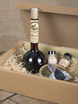 Gift box with spiced wine and incense