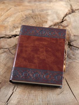 Writing book "Scudi" in leather cover Small 12x17 cm