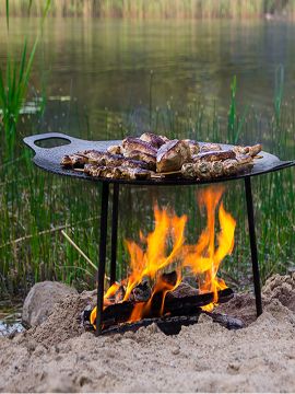 Barbecue and fire bowl