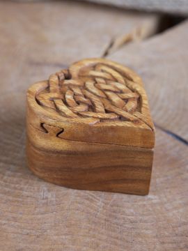 Wooden box Celtic heart