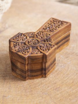 Wooden box Celtic cross