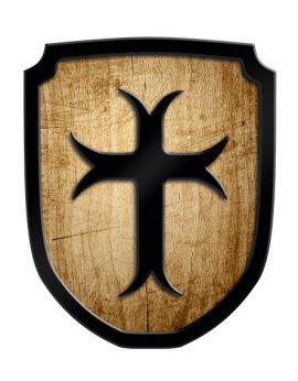 Crusader wooden sign