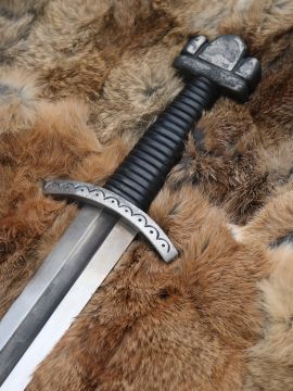 Viking sword with cloud pommel black SK-A