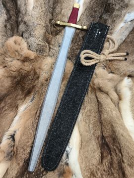 Knight's sword with felt scabbard