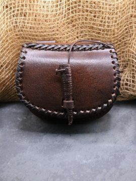 Small leather belt bag