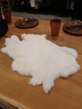 Rabbit fur snow white