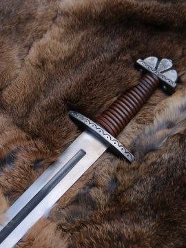 Viking sword with brown cloud pommel SK-A