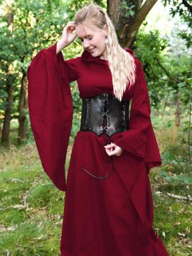 Medieval dress Isra with hood red XL