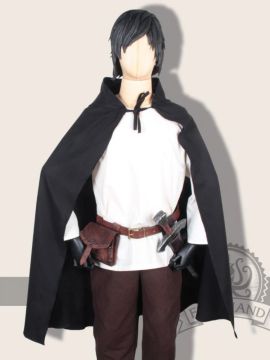 Hooded cape Iva black