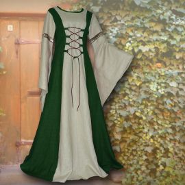 Dress Katharina forest green-sand