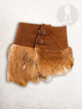 Fur skirt Karya brown