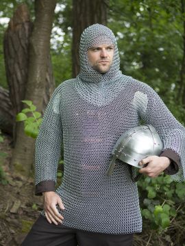 Chain mail with hood L