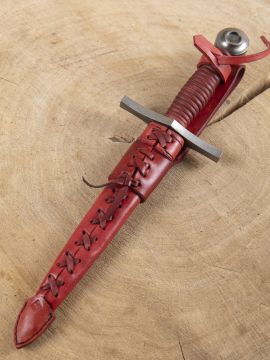 Disc pommel dagger medium red