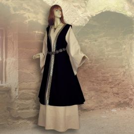 Two-piece robe Kriemhild black