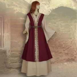 Two-piece robe Kriemhild wine red