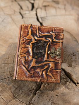 Leather book dragon small