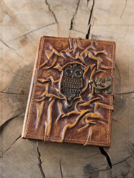 Leather book owl large