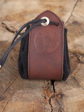 brown leather bag Triskele