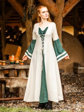 Medieval dress Dorothea nature/green