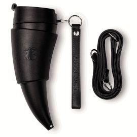 Coffee mug "Drinking Horn" black imitation leather