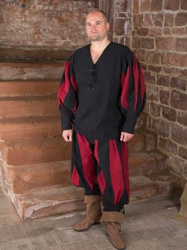 Landsknecht shirt with trousers black-red | M | L