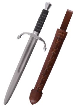 Renaissance dagger with leather sheath, show fighting dagger, SK-C