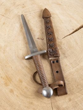 Disc pommel dagger small brown