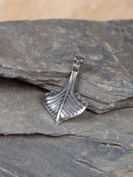 Silver pendant Viking boat