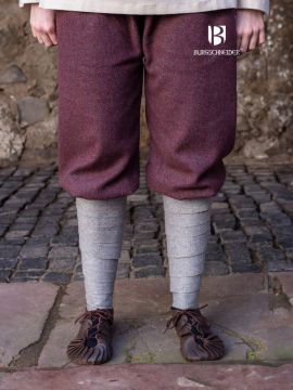 Ladies' rush trousers Tilda herringbone bordeaux-grey