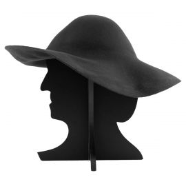 Pilgrim hat or tricorn hat made of black felt