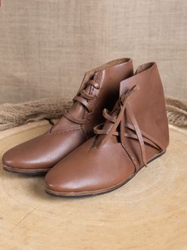 Medieval shoes with rubber sole dark brown 43