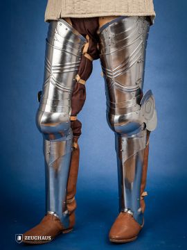 German plate legs complete 15th century 1.2mm polished