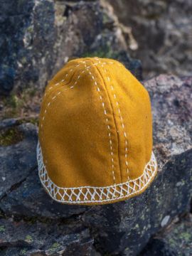 Viking wool cap Yngvy mustard yellow