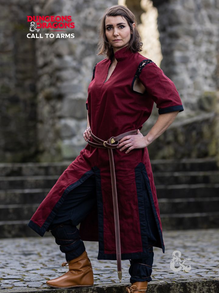 D&D fighter tunic red-black S