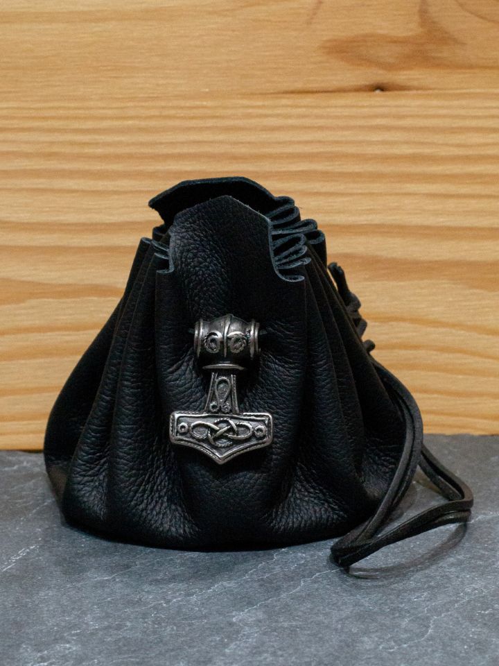 Leather bag Mjölnir black