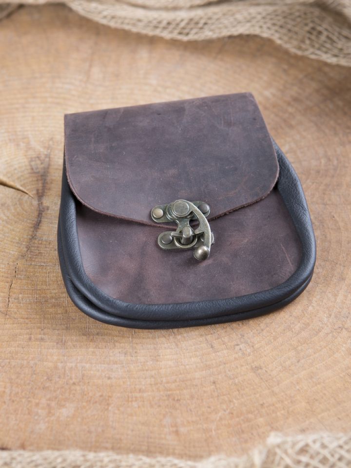 Belt bag with hook fastener brown