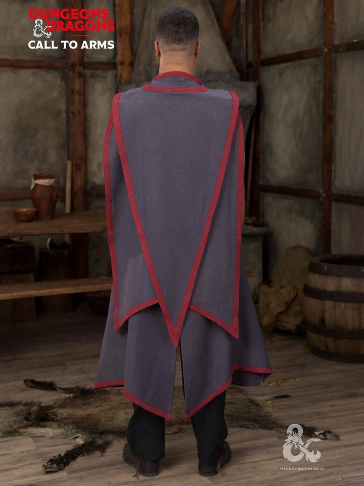 D&D Wizard Cloak Gray/Red