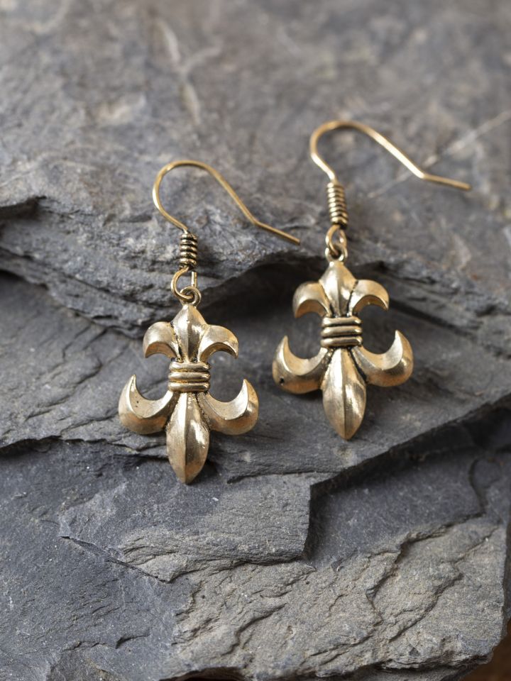 Bronze lily earrings