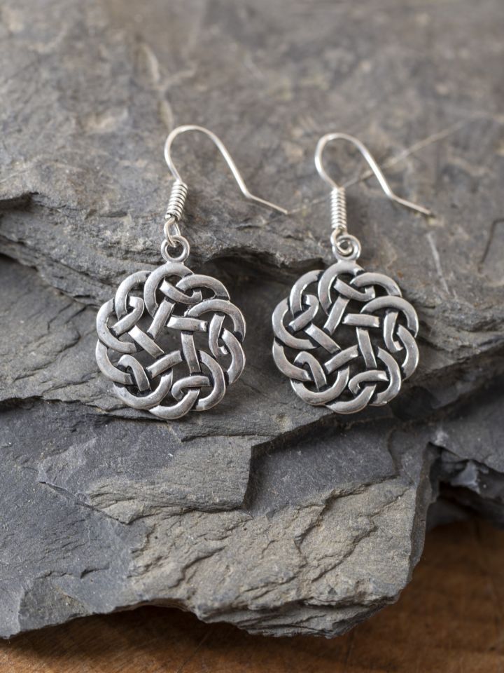 Earrings Celtic knot silver-plated