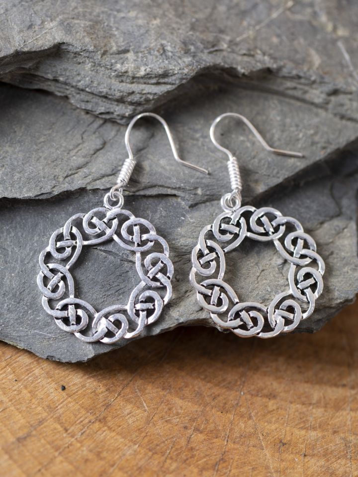 Earrings Celtic wreath silver-plated