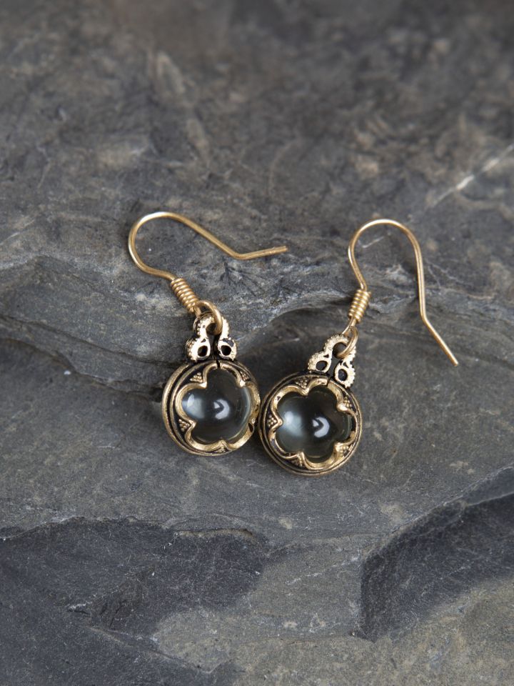 small Viking earrings Gotland sphere bronze