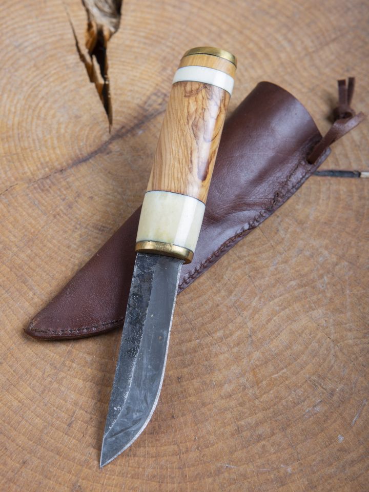 Landsknecht knife with leather sheath