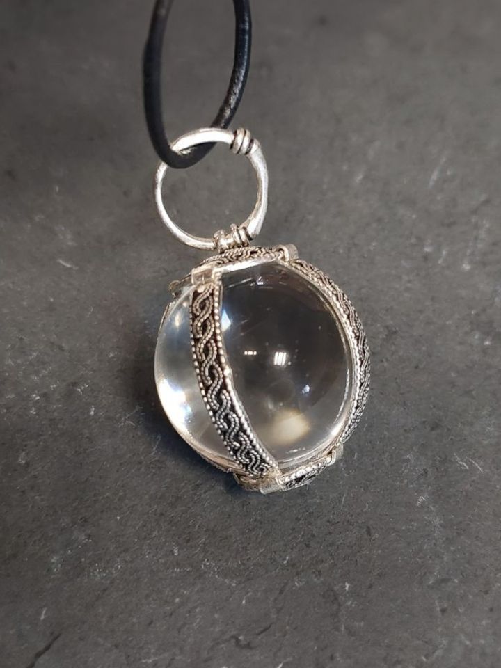 Silver-plated ball pendant